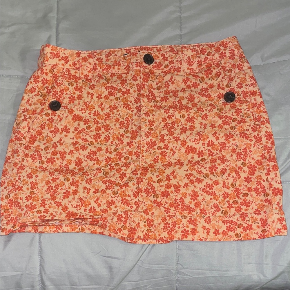 Wild Fable Red Floral Mini Skirt